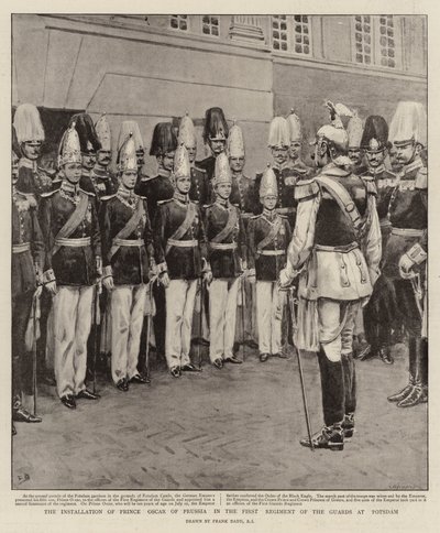 Die Einsetzung von Prinz Oscar von Preußen im Ersten Garderegiment in Potsdam von Frank Dadd